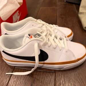 Nike Kids White and Tan Sneakers